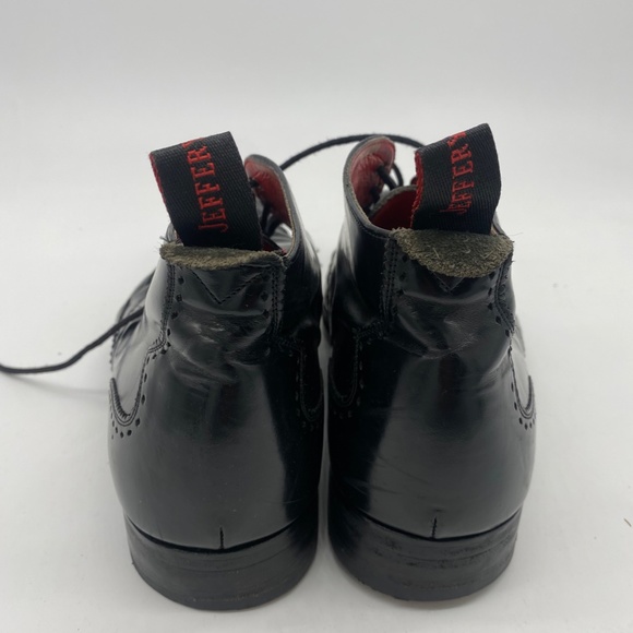 Jeffrey West Handmade in England Black Brogue Boots - Picture 3 of 8